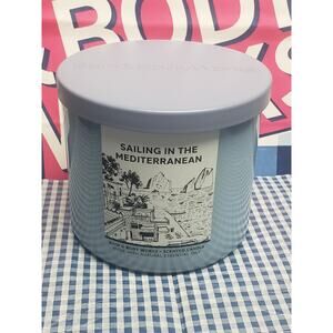 BBW Sailing In the Mediterranean Sea Salt & Sails Large 3 Wick Candle